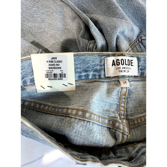 AGOLDE Jamie High Rise Classic Jeans in Shakedown Blue - Picture 6 of 6